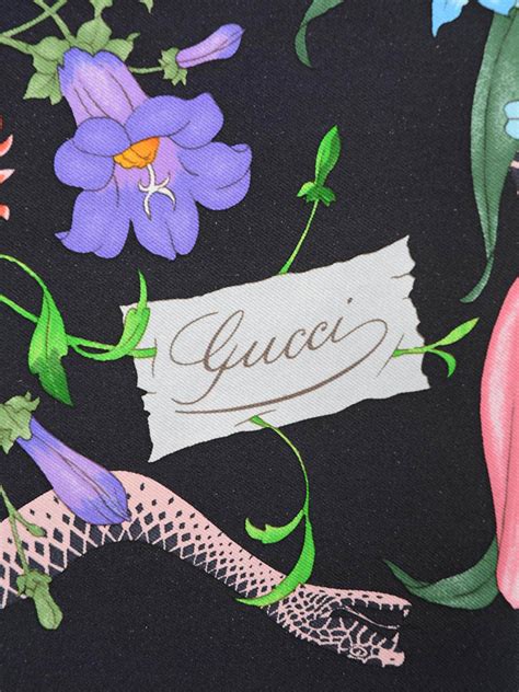 gucci flora snake foulard silk scarf|Gucci.